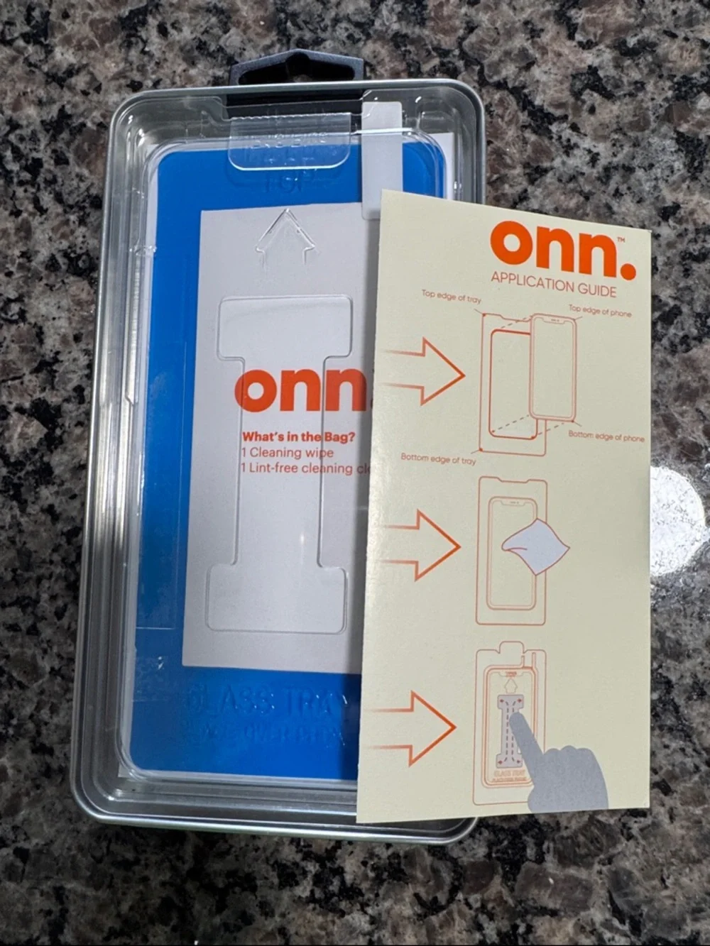 New In Box Running Glass Screen Protector for iPhone 15 Plus - Orange Packaging